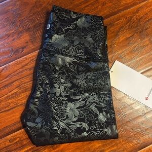 Lululemon Black Floral Leggings